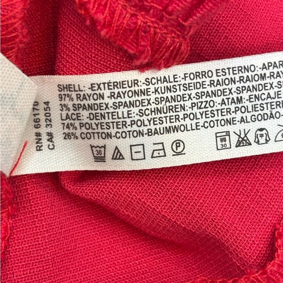 Free People “Here I Go” Button up Brami Crop Top, Cotton blend in hot pink/red - Picture 8 of 8